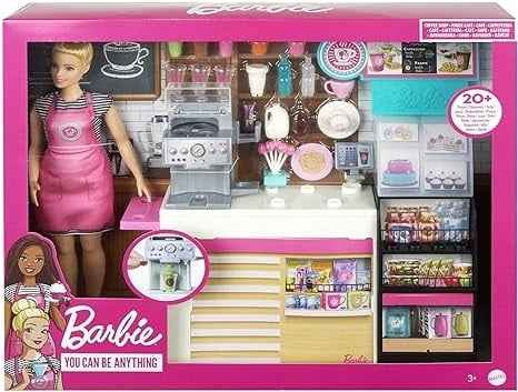 باربي دمية مع مقهى دمية مع اكسسوارات Barbie