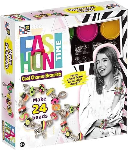 فاشون تايم اصنع اساور مع خرز من العجين الجاف بالهواء الخرز والاكسسوارات FASHION TIME