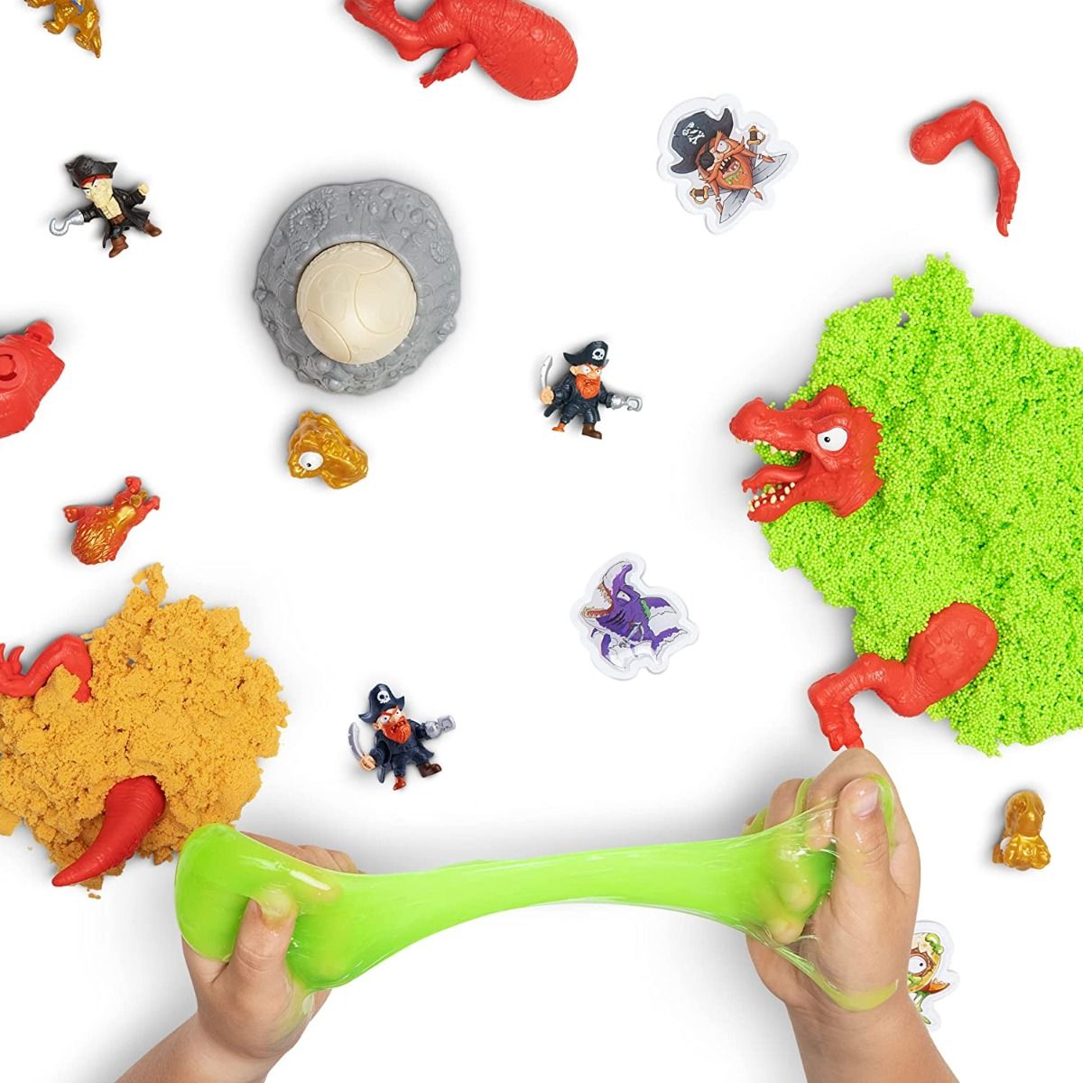 زورو سماشرز بيضة ايتشو جزيرة الديناصورات مجسمات الحيوانات Zuru