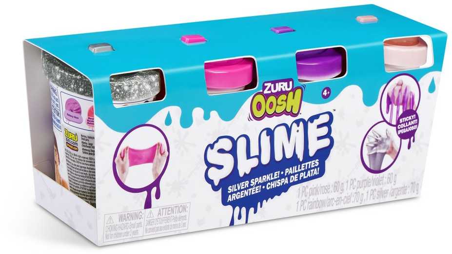 زورو طقم سلايم مغناطيسي مكون من 4 قطع الوان متنوعه سلايم Zuru