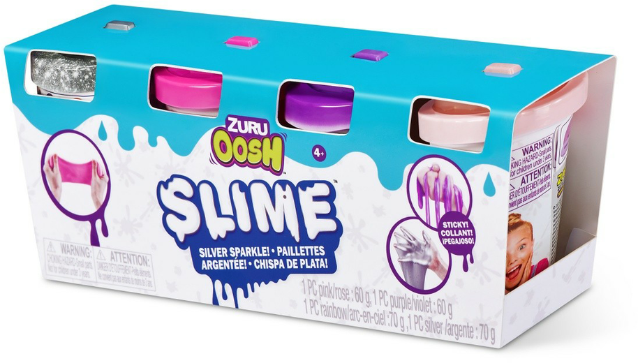 زورو طقم سلايم مغناطيسي مكون من 4 قطع الوان متنوعه سلايم Zuru